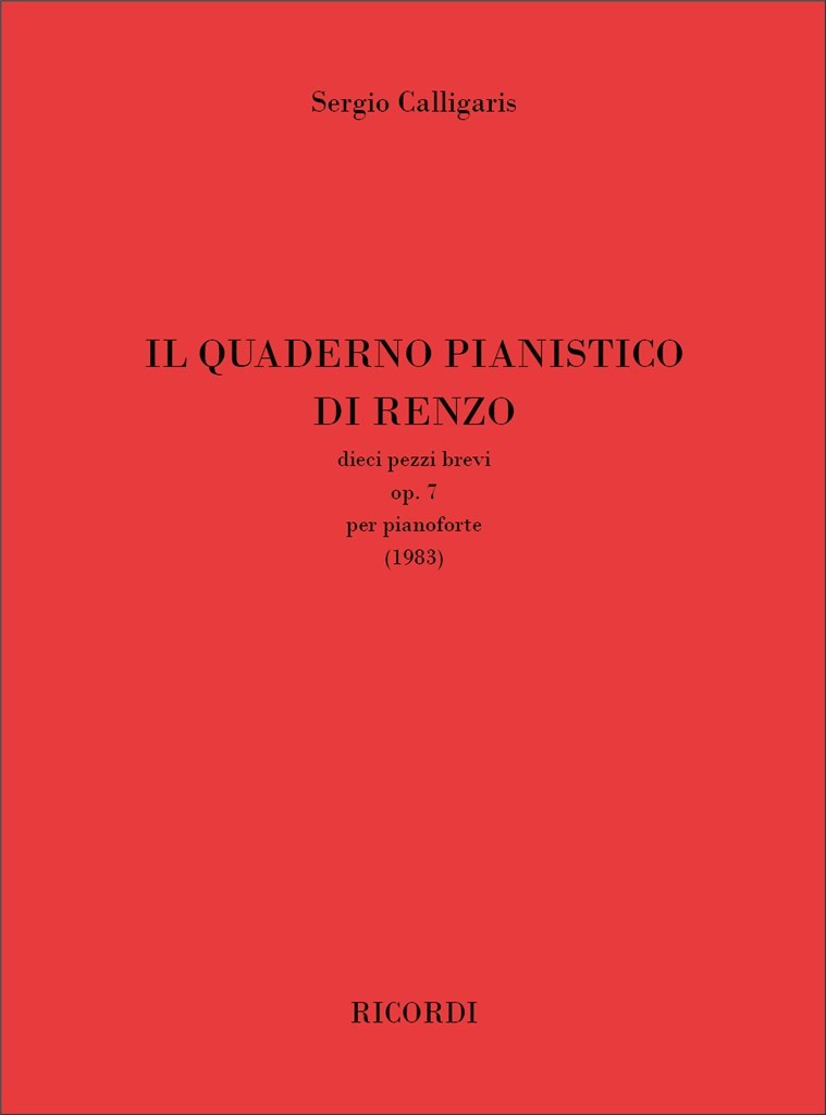 Il Quaderno Pianistico di Renzo Op. 7